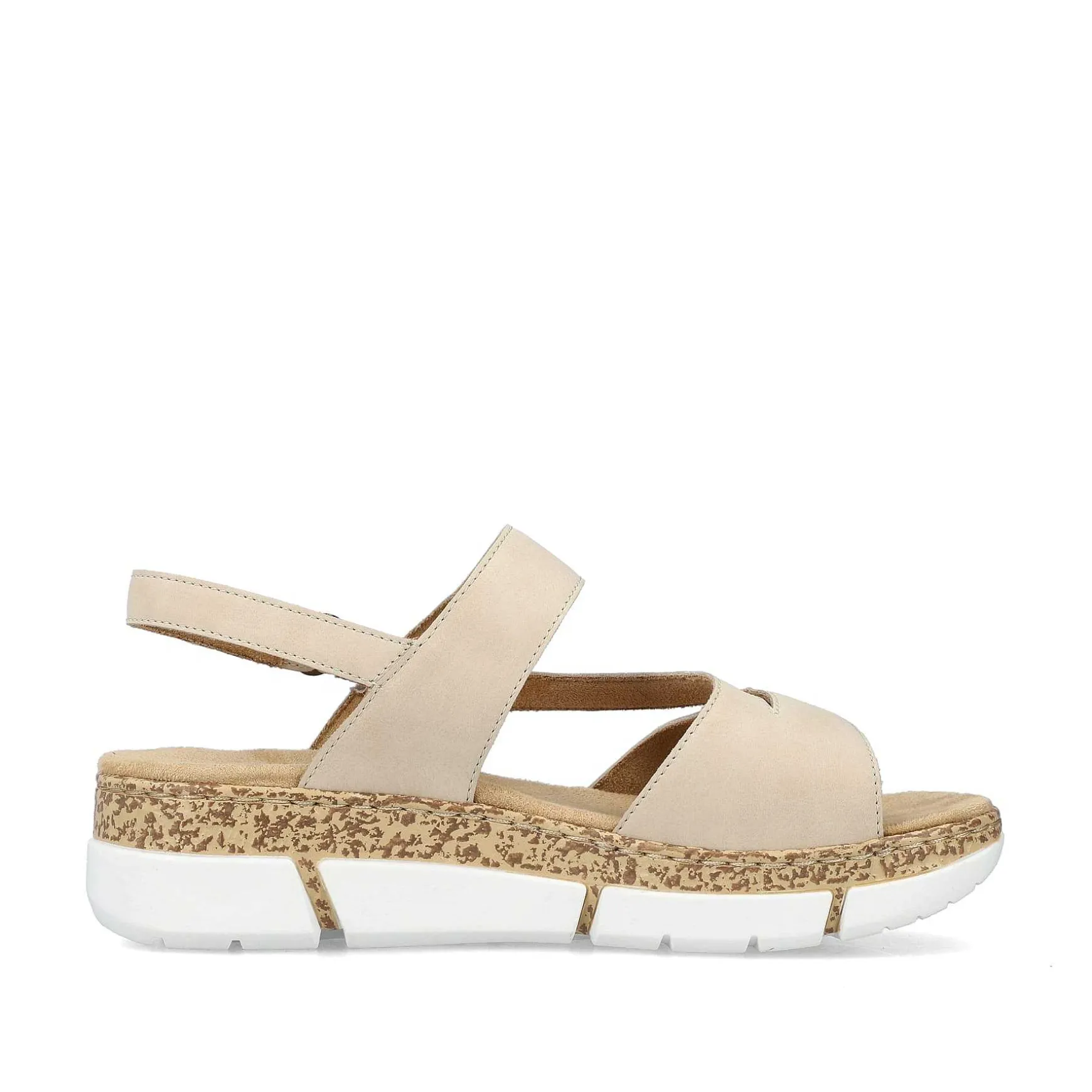 Rieker Damesandaler Med Stropper I Lys Beige