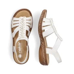 Rieker Damesandaler Med Stropper I Lys Beige