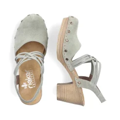 Rieker Damesandaler Med Stropper Mintgron