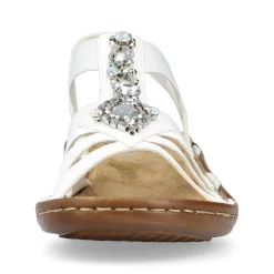 Rieker Damesandaler Med Stropper, Lilje Hvid