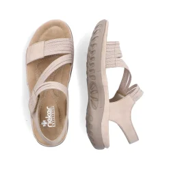 Rieker Damesandaler Med Stropper I Lys Beige
