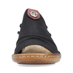 Rieker Damesandaler Med Stropper Asfalt Sort