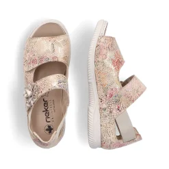 Rieker Damesandaler Med Stropper I Multi-Creme