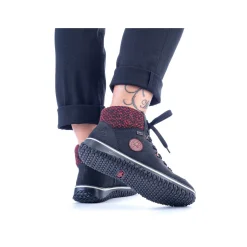 Rieker Damesko Med Snore Grafit Sort