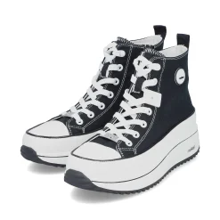 Rieker Damesneaker Hoj Dyb Sort