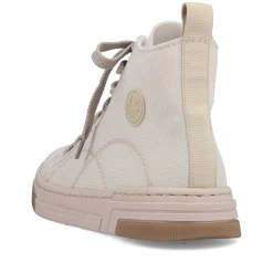 Rieker Damesneaker Hoj Hvid Beige