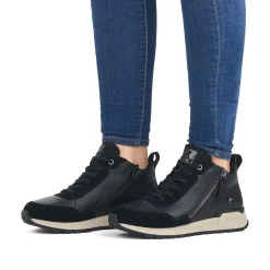 Rieker Damesneaker Hoj Stal Sort