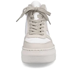 Rieker Damesneaker Hoj Svane Hvid Beige