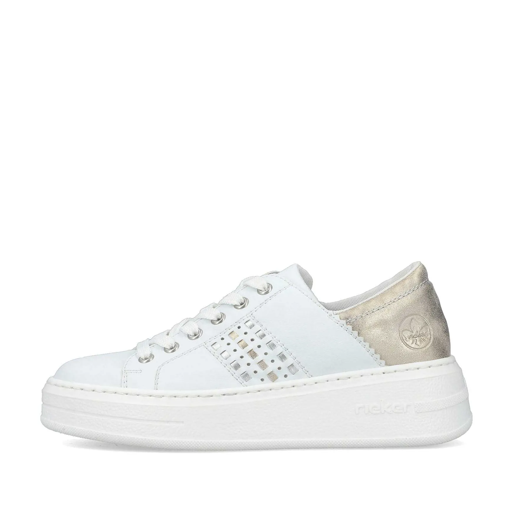 Rieker Damesneaker Lav Brillant Hvid