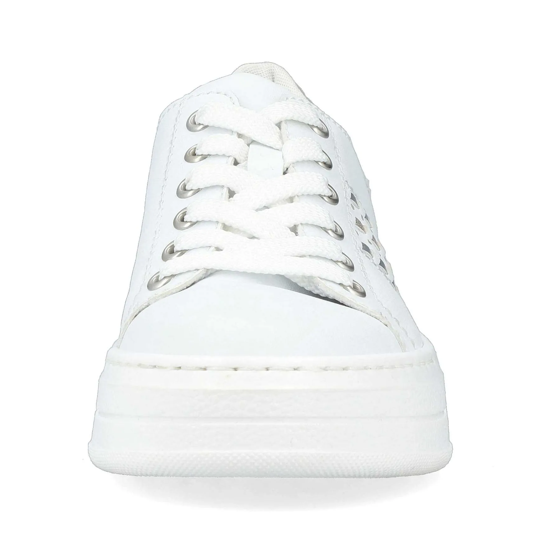 Rieker Damesneaker Lav Brillant Hvid