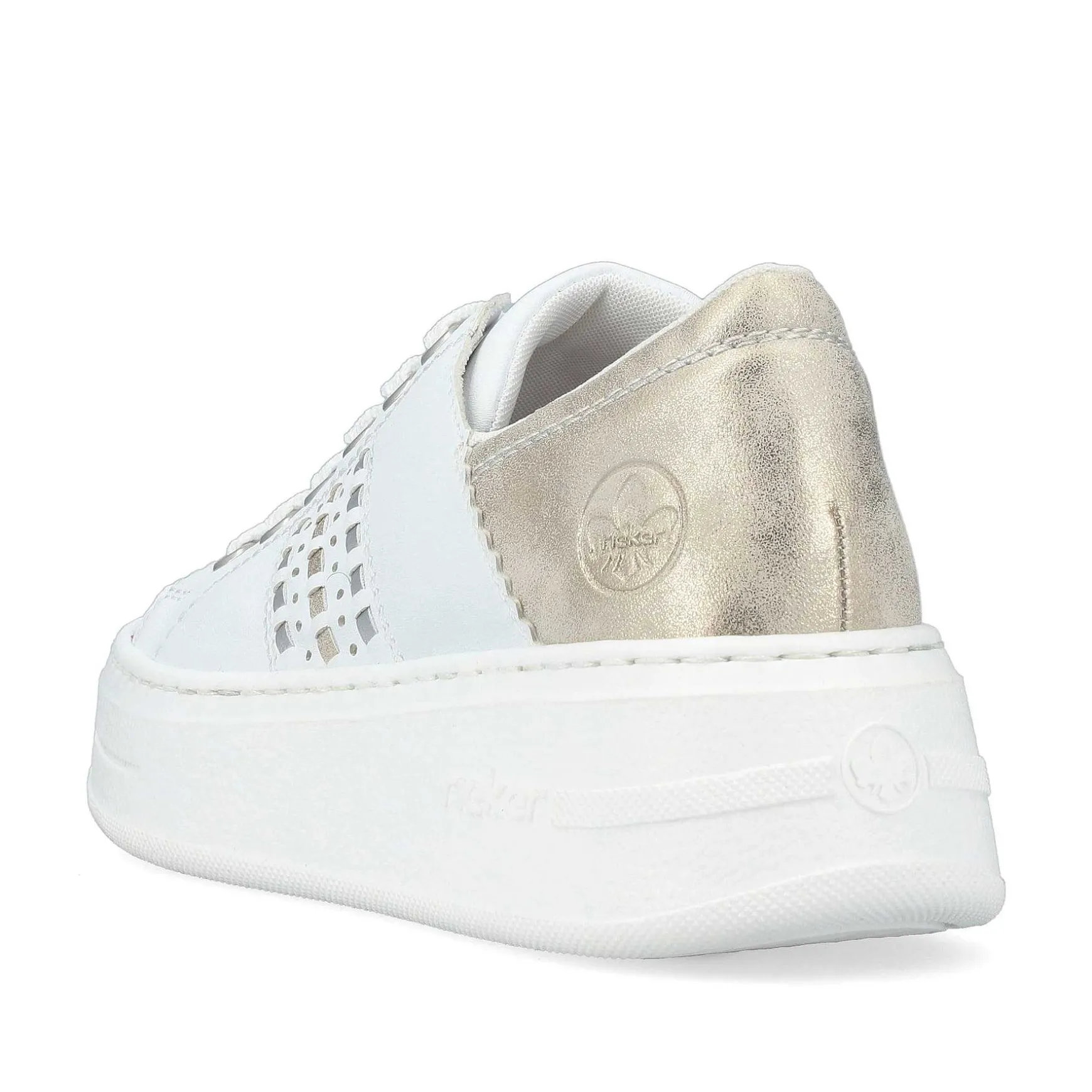 Rieker Damesneaker Lav Brillant Hvid