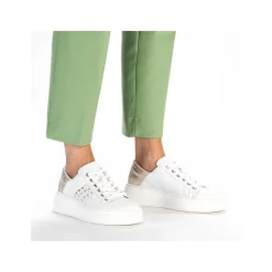 Rieker Damesneaker Lav Brillant Hvid