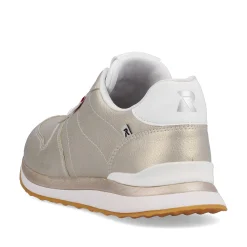 Rieker Damesneaker Lav Champagne Metallic