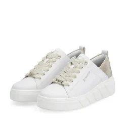 Rieker Damesneaker Lav Diamant-Hvid Champagne