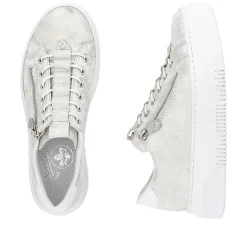 Rieker Damesneaker Lav Gra Hvid