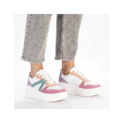 Rieker Damesneaker Lav Is Hvid-Flerfarvet