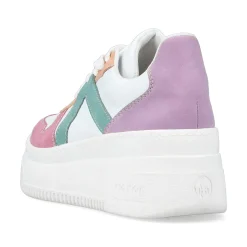 Rieker Damesneaker Lav Is Hvid-Flerfarvet