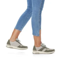 Rieker Damesneaker Lav Kaktus Gron-Lys Beige