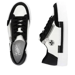 Rieker Damesneaker Lav Krystal Hvid-Dyb Sort