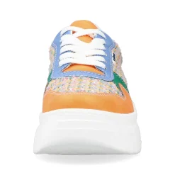 Rieker Damesneaker Lav Multi-Orange-Smaragdgron