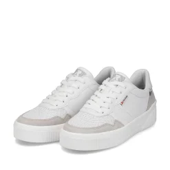 Rieker Damesneaker Lav Svane-Hvid Sten-Gra