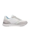 Rieker Damesneaker Lav Swan-White Clay-Beige Ice-Blue