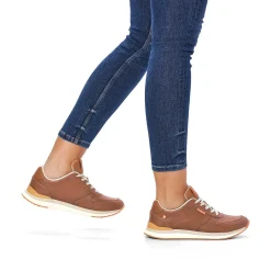 Rieker Damesneaker Lav Traebrun