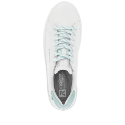 Rieker Damesneaker Low Crystal-White Light-Aqua