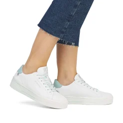 Rieker Damesneaker Low Crystal-White Light-Aqua