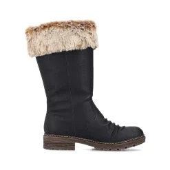 Rieker DameStøvler Med Hojt Skaft Nat Sorte