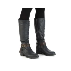 Rieker DameStøvler Med Hoj Skaft Gra-Bla