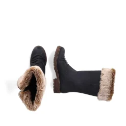 Rieker DameStøvler Med Hojt Skaft Nat Sorte