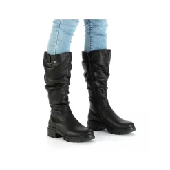 Rieker DameStøvler Med Hojt Skaft Nat Sorte