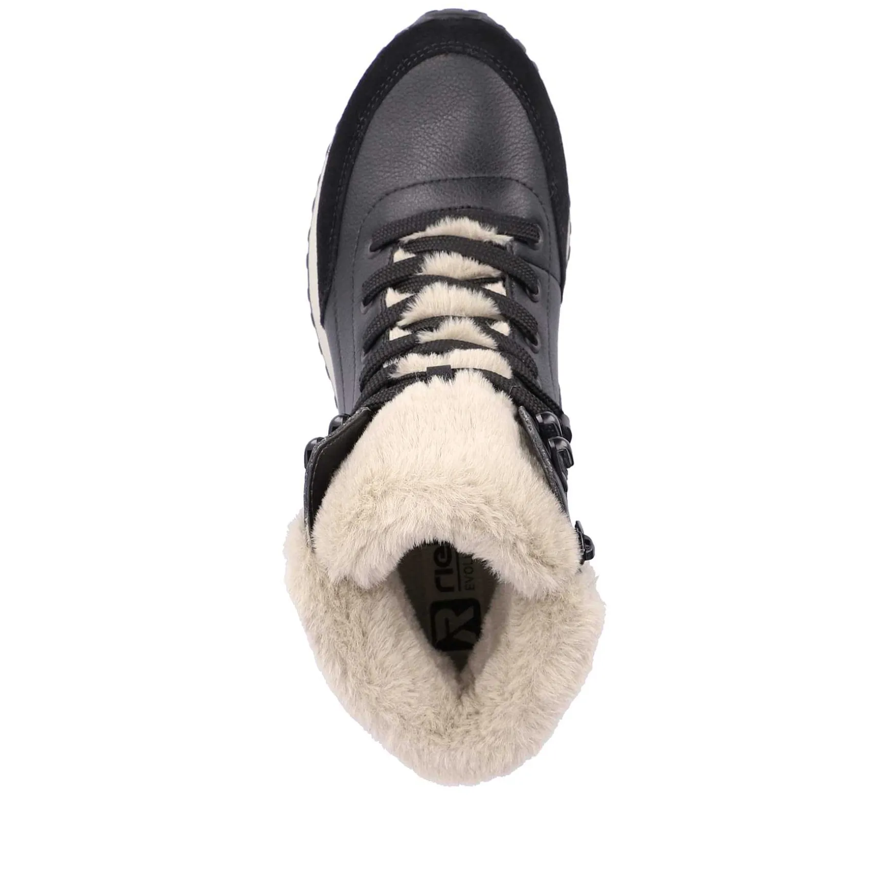 Rieker DameStøvler Med Ledning Midnight-Black Stone-Grey