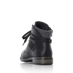 Rieker DameStøvler Med Ledning Asfalt Sort