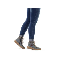 Rieker DameStøvler Med Ledning Bla Gra