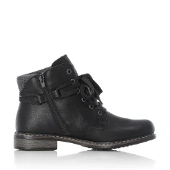 Rieker DameStøvler Med Ledning Asfalt Sort