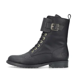 Rieker DameStøvler Med Ledning Asfalt Sort