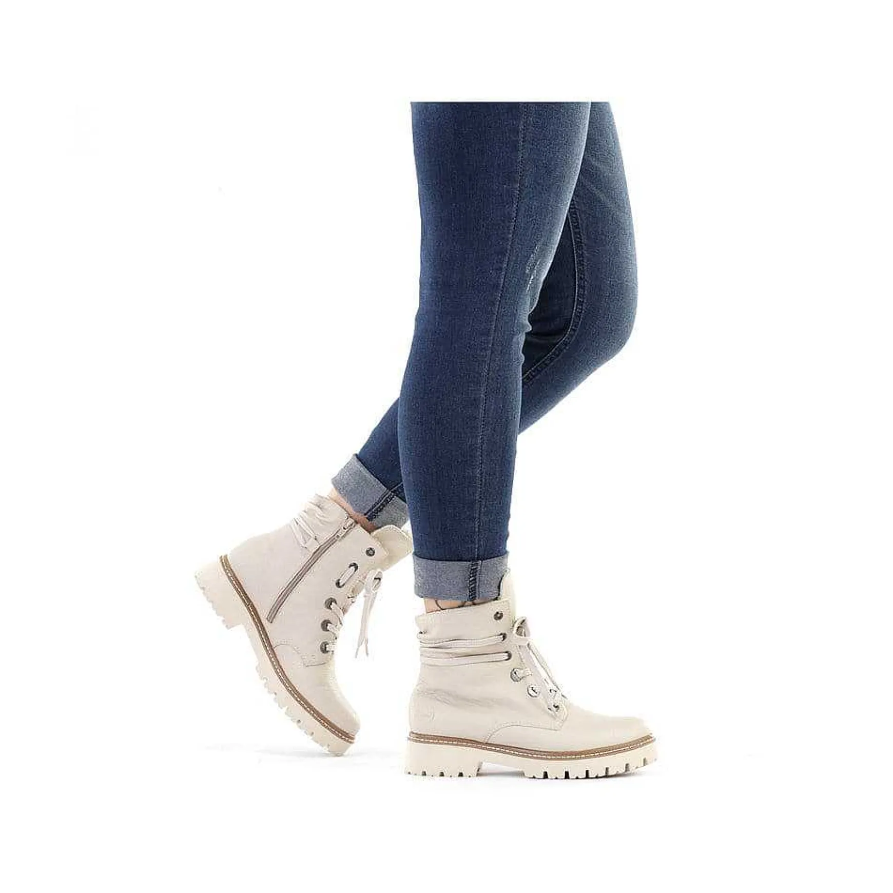 Rieker DameStøvler Med Ledning Cremebeige