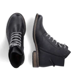 Rieker DameStøvler Med Ledning Asfalt Sort