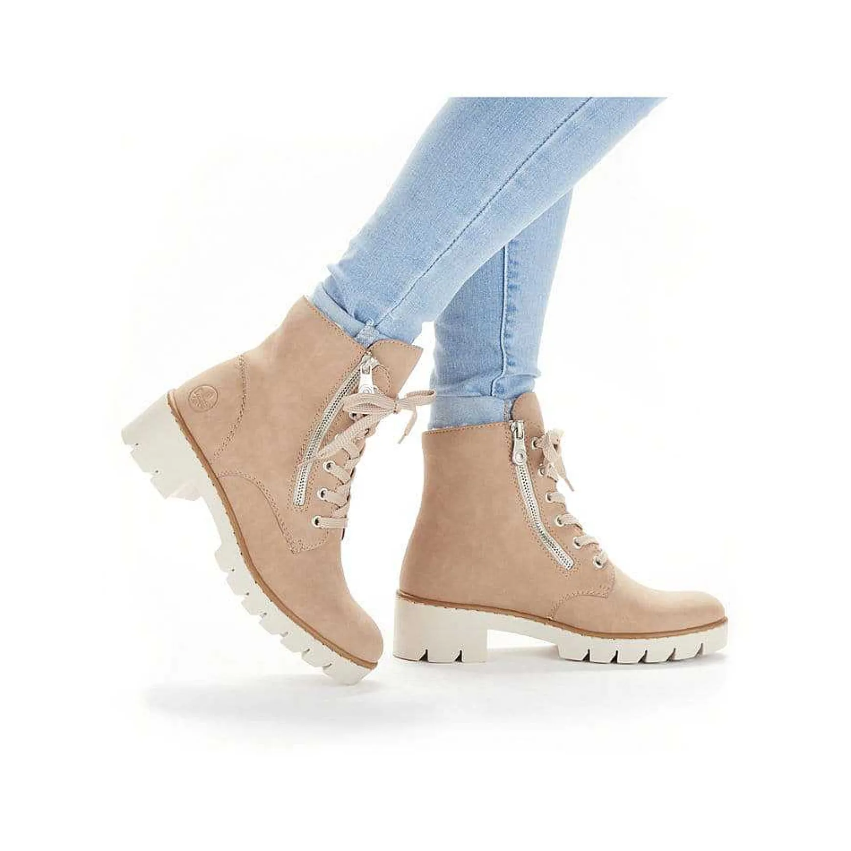 Rieker DameStøvler Med Ledning Cremebeige