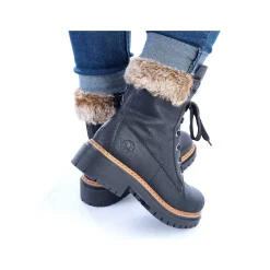 Rieker DameStøvler Med Ledning Dyb Sorte