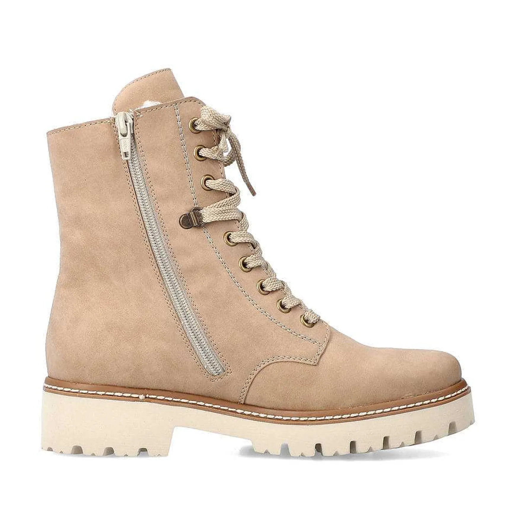Rieker DameStøvler Med Ledning Cremebeige