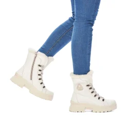 Rieker DameStøvler Med Ledning Frost White