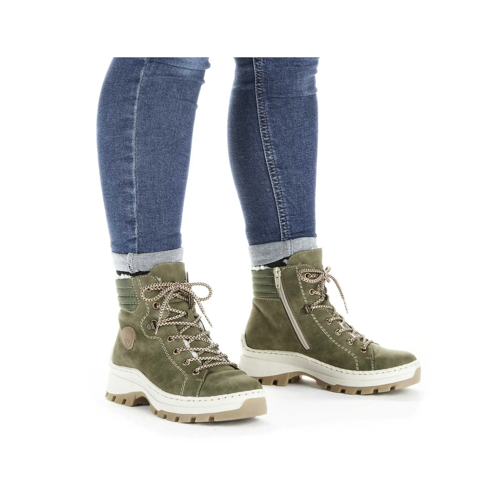 Rieker DameStøvler Med Ledning Bladgron