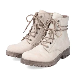 Rieker DameStøvler Med Ledning Lys Beige