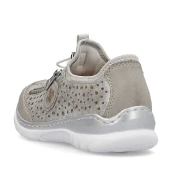Rieker Dametofler Beige Metallic
