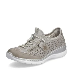 Rieker Dametofler Beige Metallic