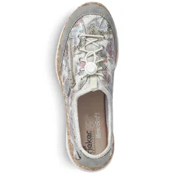 Rieker Dametofler Beige-Multi