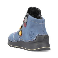 Rieker Dametofler Bla Gra